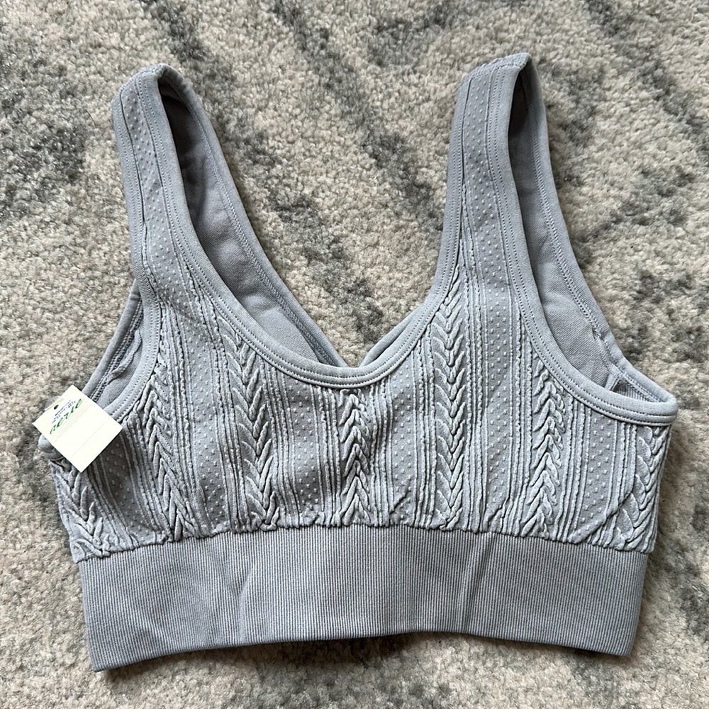 NWT Aerie Grey Seamless Bralette - Picture 2 of 5